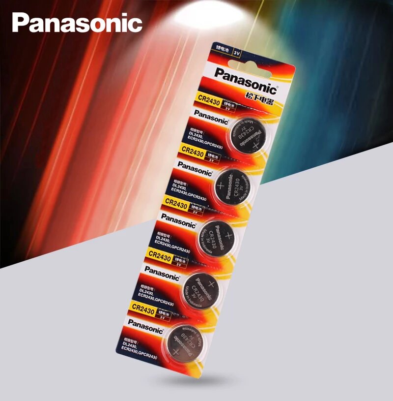 Panasonic: CR2430 3V Non rechargeable Round Lithium Coin Cells