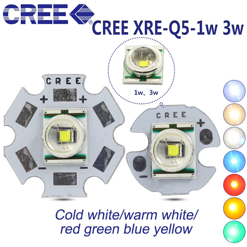 Cree 3W XRE Q5 High Focus SMD LED Chip with PCB