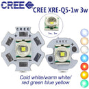 Cree 3W XRE Q5 High Focus SMD LED Chip with 16mm PCB - White