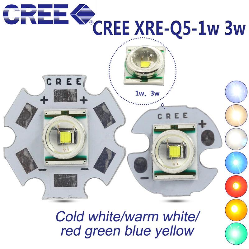 Cree 3W XRE Q5 High Focus SMD LED Chip with 16mm PCB - White