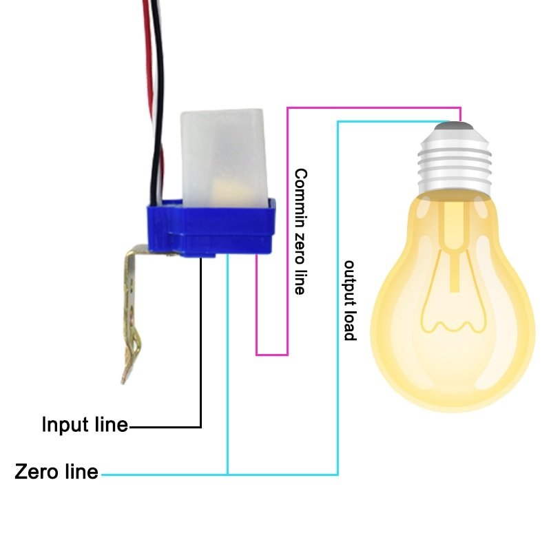 DC Automatic On/Off Photocell Street Lamp Light Switch Controller AC 220V 50-60Hz 10A Photo Control Photo Switch Sensor