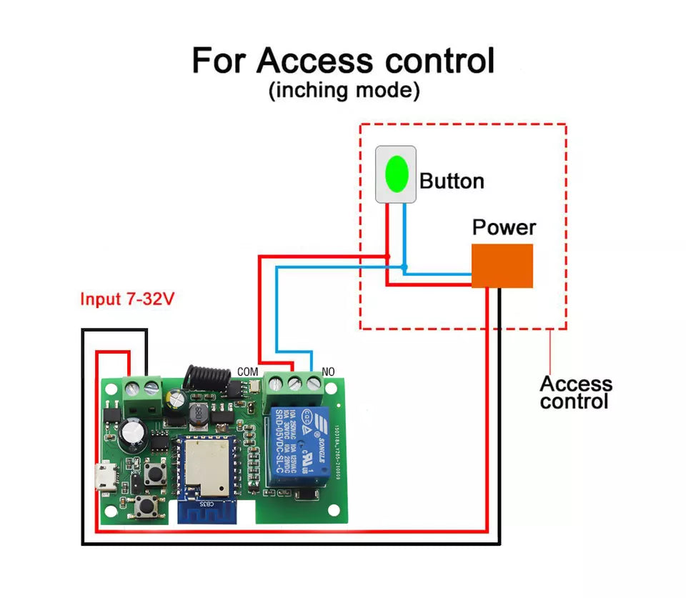 DC 5V 12V 433Mhz WiFi Wireless Smart Switch Relay Module For Smart Home For Apple Android App Control Self-lock