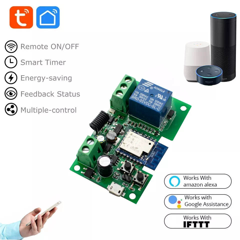 DC 5V 12V 433Mhz WiFi Wireless Smart Switch Relay Module For Smart Hom