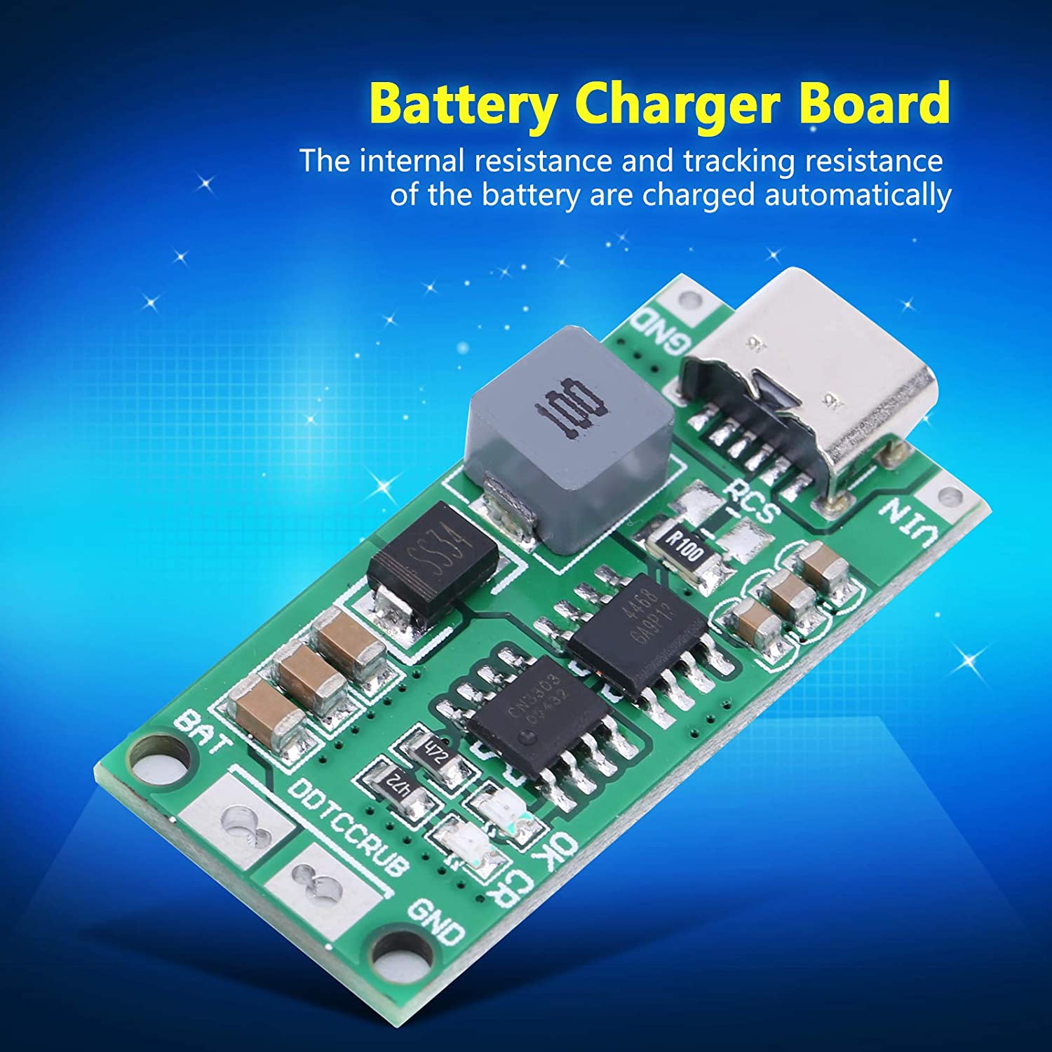 DDTCCRUB 4S‑1A Li-ion Battery Charging Module Step Up Boost Lithium Cell Charger