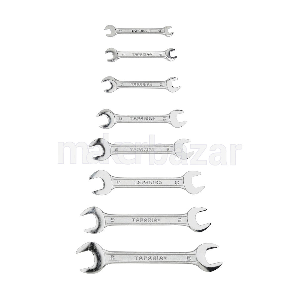 Taparia DEP-08 8pcs Double Ended Open Wrench Spanner Set 6x7 - 20x22