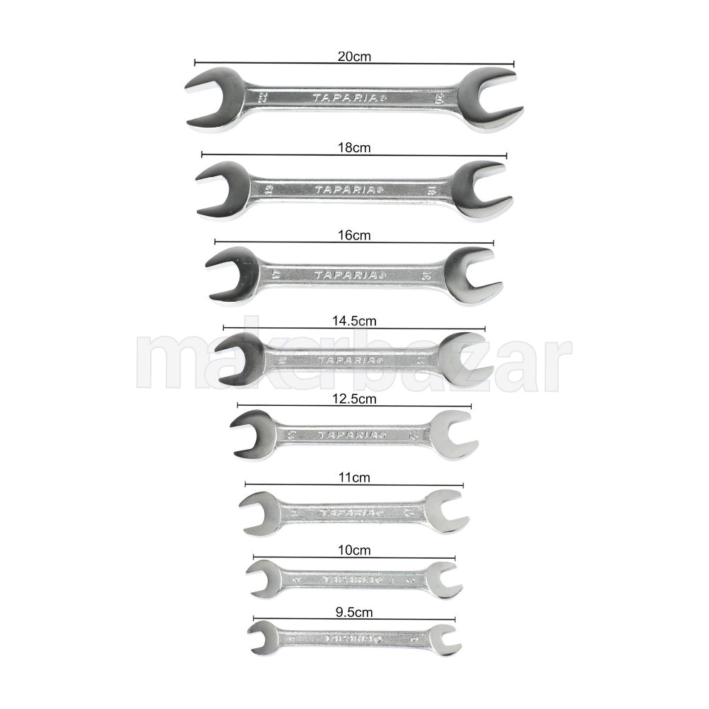 Taparia DEP-08 8pcs Double Ended Open Wrench Spanner Set 6x7 - 20x22