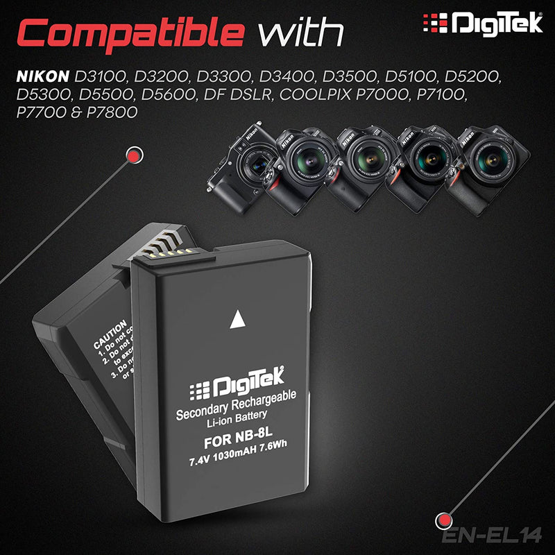 Digitek ENEL 14 Rechargeable Battery for DSLR