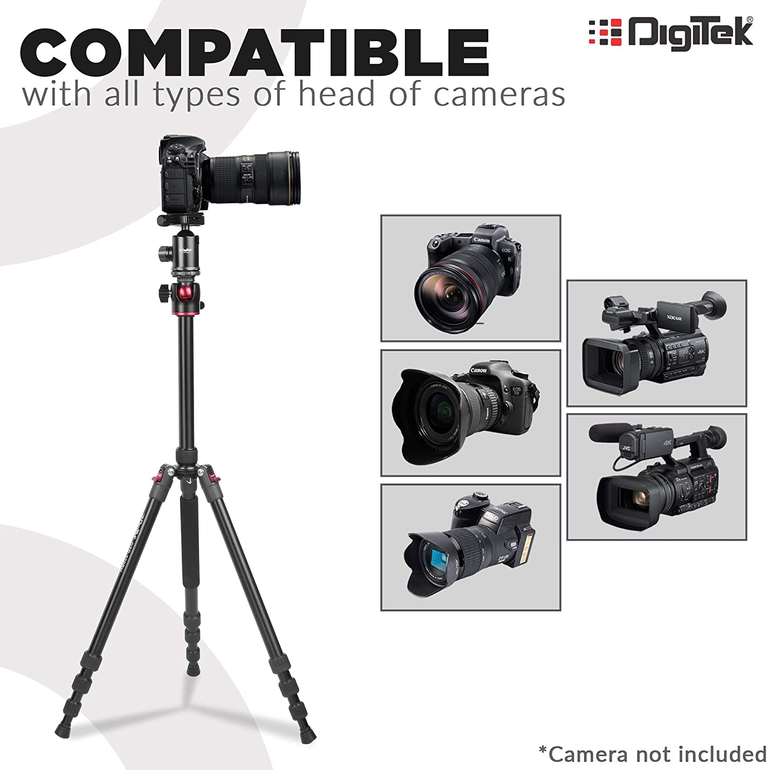 Digitek: DTR 520 BH Tripod Cum Monopod with Swivel Pan Head