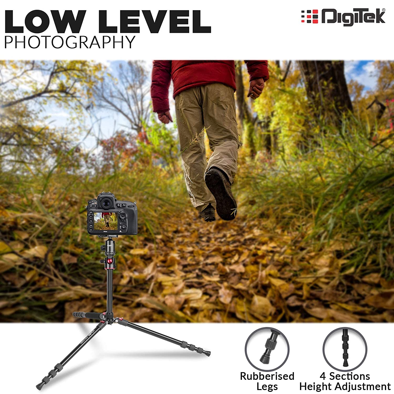 Digitek: DTR 520 BH Tripod Cum Monopod with Swivel Pan Head