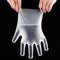 Plastic Transparent Disposable Clear Gloves White (Pack of 100)