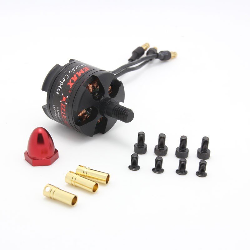 EMAX: MT2213 935KV Brushless DC Motor for Drone – Red Cap (CCW) With 1045 Propeller Combo