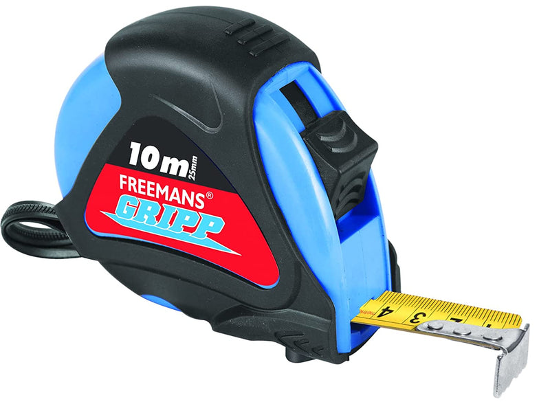 Freemans: Gripp 10MX25mm Steel Pause Plus Lock Measuring Tape