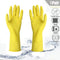 Flock Line Reusable Rubber Hand Gloves (Pair) - Yellow