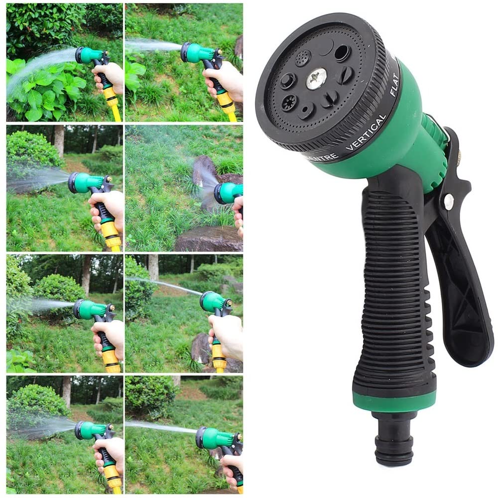 8-Way Garden Hose Nozzle Water Spray Gun for Gardening/ Cars