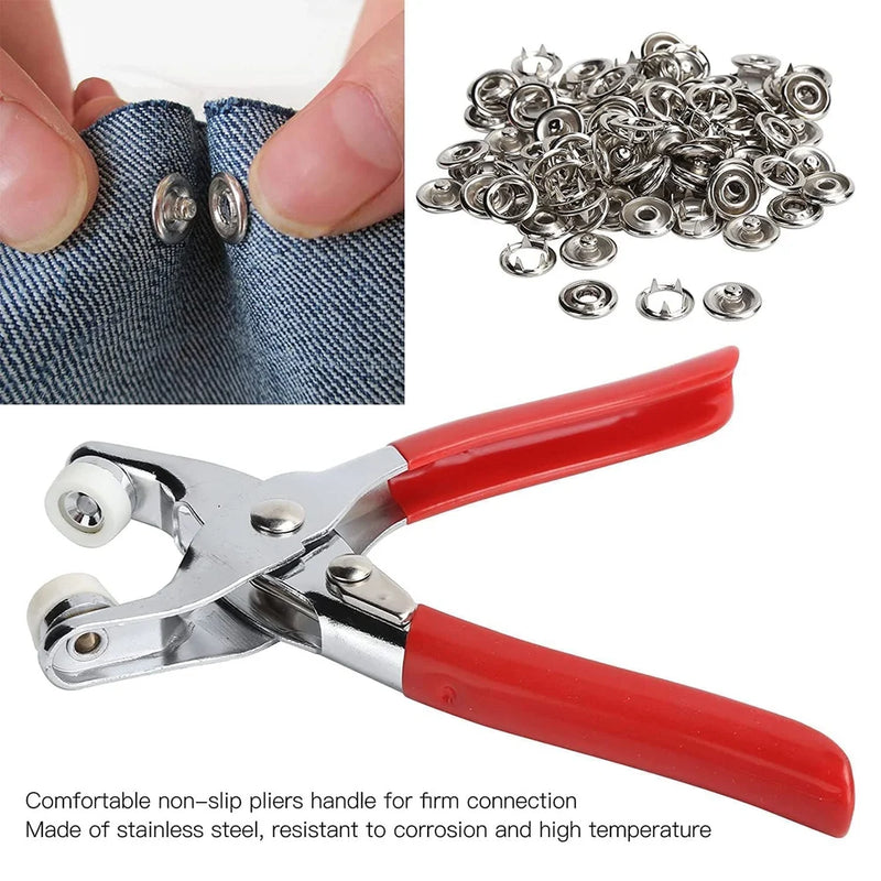 [Type 2] Grommet Tich Button Clipper Rivets Eyelet Setting Pliers Tool