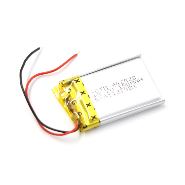 GTM: 402030 3.7V 180mAh Lipo Battery - Single Cell Lithium Polymer Battery
