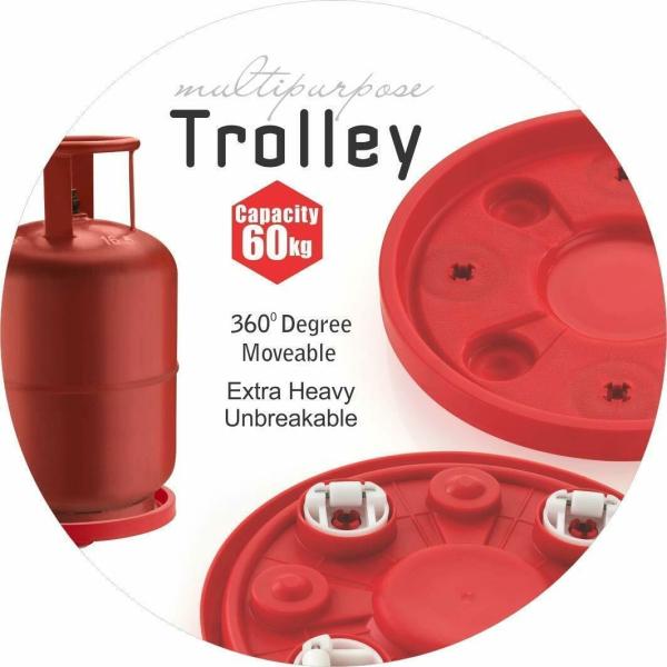 [Type 1] Gas Cylinder Trolley Stand With360° Movable Wheels