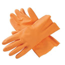 Cut Glove Reusable Rubber Hand Gloves (Pair) - Orange