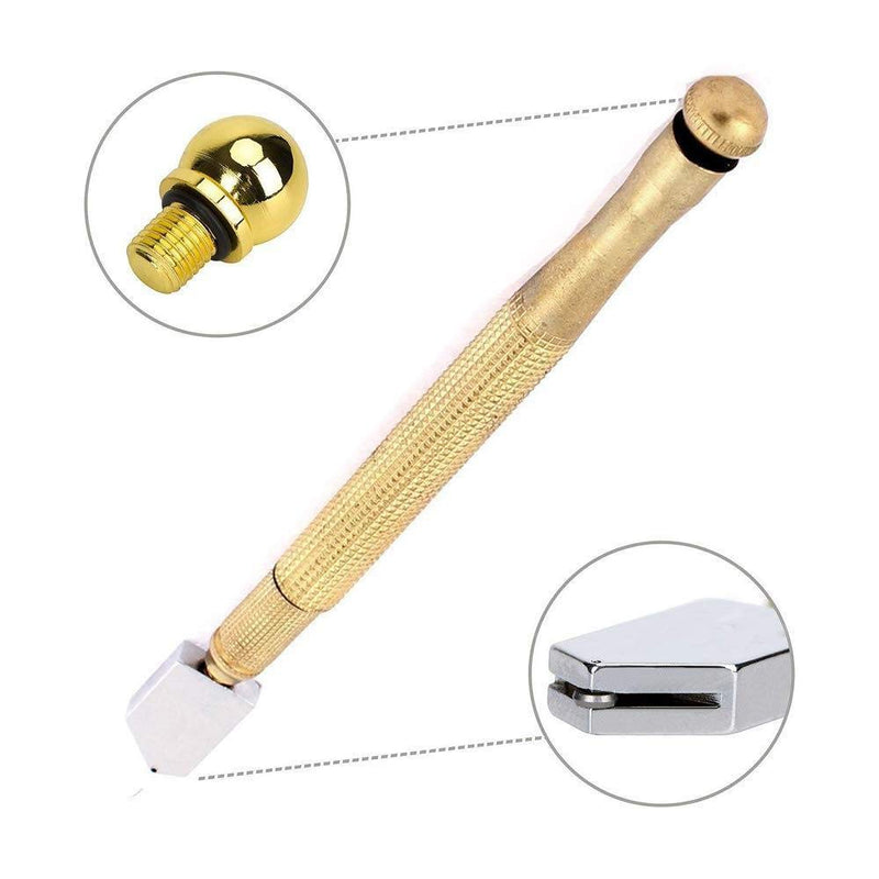 Generic: Gold Professional Glass Cutter with Metal Handle
