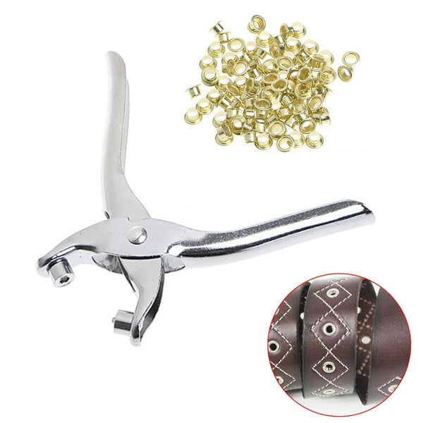 [Type 1] Grommet Hole Punch Rivets Eyelet Setting Cutter Pliers Tool