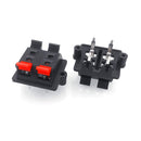 4 Way/Pole Speaker Terminals Long Socket/Block/Connector With Push Release/Insert Spring Loaded Mechanism [Square Type]