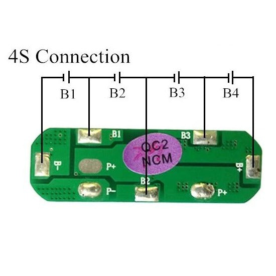 12.8V BMS 4S 8A 32650 Lithium Battery Protection Board (Only For LifePo4)