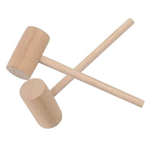 Multipurpose Mallet Wooden Hammer Round/Cylindrical Shape for Home Use/DIY/Pinata Cake
