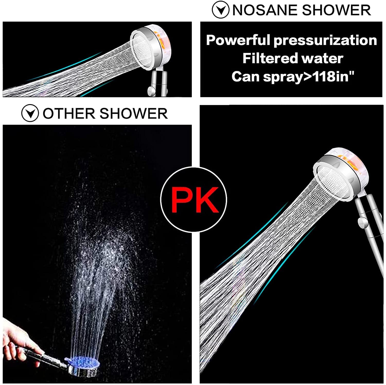 Handheld Shower Head With Fan