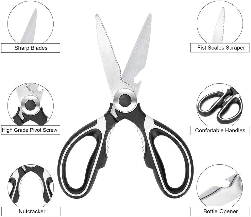 1pcs Heavy Duty Scissors for Kitchen Use / Multi-Function Kitchen Scissors Ultra Sharp Random Color
