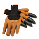 Heavy Duty Garden Farming Gloves (Pair) Washable with Right Hand Fingertips (Brown)