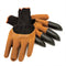 Heavy Duty Garden Farming Gloves (Pair) Washable with Right Hand Fingertips (Brown)