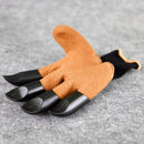 Heavy Duty Garden Farming Gloves (Pair) Washable with Right Hand Fingertips (Brown)