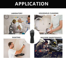 Multipurpose Natural Gum Rubber Reusable Cleaning Gloves (Pair)- Grey/Black