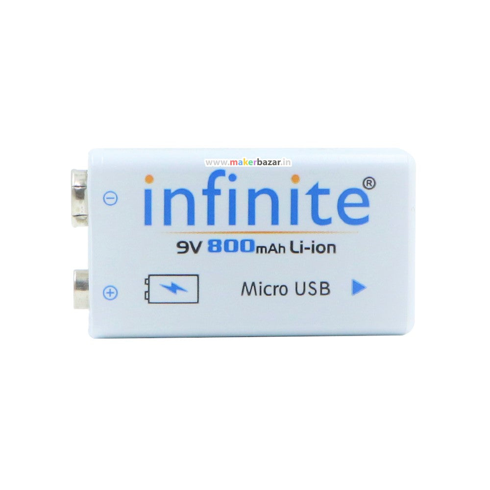 Envie: Infinite ERB-9V-MU 9volt 800mAh USB Rechargeable Li-ion Battery