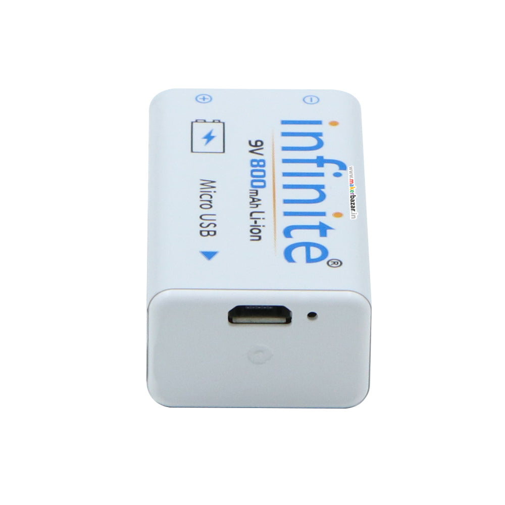 Envie: Infinite ERB-9V-MU 9volt 800mAh USB Rechargeable Li-ion Battery