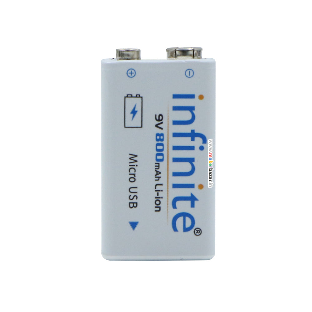 Envie: Infinite ERB-9V-MU 9volt 800mAh USB Rechargeable Li-ion Battery