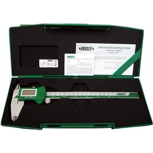 Insize: 1112-150 Digital Vernier Caliper Stainless Steel 150mm/6Inch with Rectangular Case