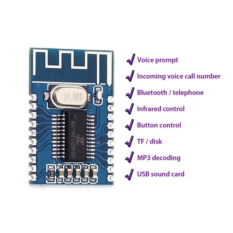 KCX_BT003 - Bluetooth 4.2 Audio Receiver Module, Decoder Board & Music Module Board