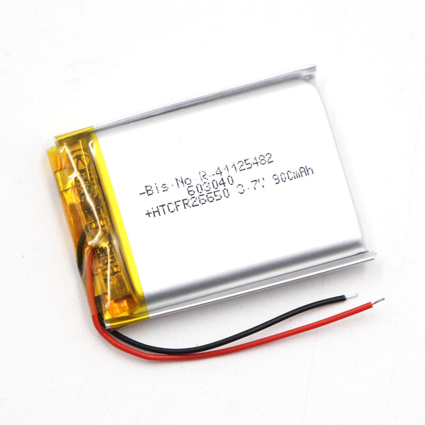 Generic: 603040 3.7 V 900mAh Lipo Battery - Single Cell Lithium Polymer Battery