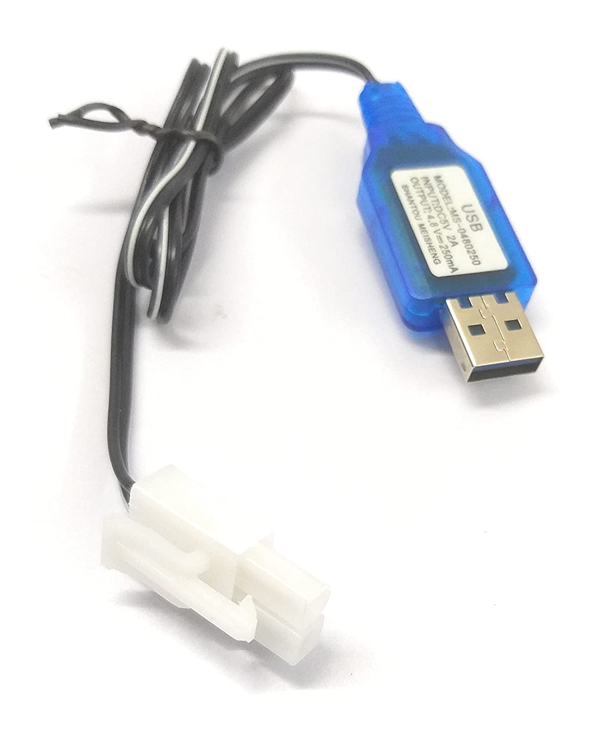 USB Charging Cable including Charging Protection BMS with L6.2-2P Plug for Ni-CD/Ni-MH Battery RC Cars/ DIY