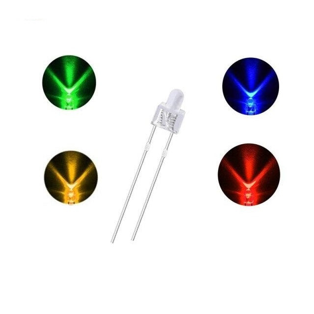 DIP LED 2mm Nipple/ Tower/ Rocket Shape Clear/ Transparent Type