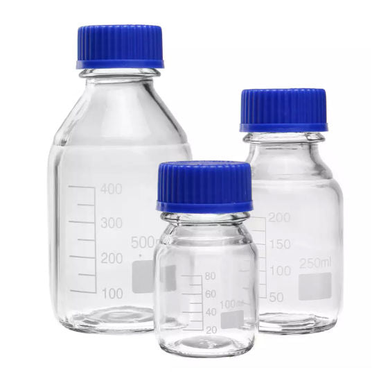 Reagent Borosilicate Glass Bottle 3.3, Clear With Screw Cap - 500ml