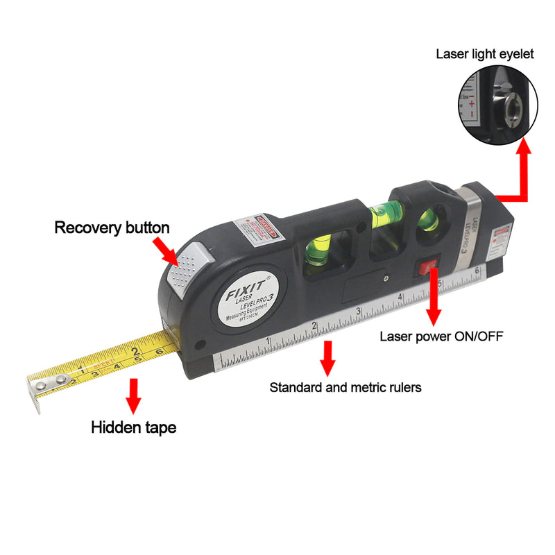LevelPro3 Digital Distance Laser Spirit Level with Measuring Tape