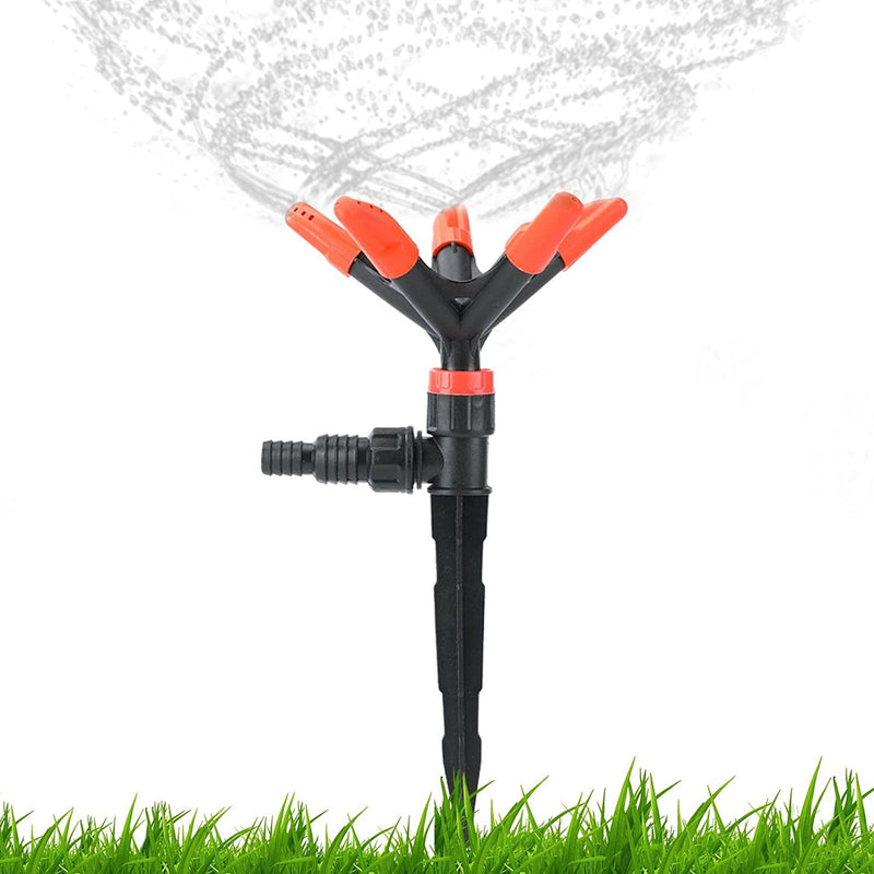360° Rotating Water Sprinkler with Ground Insertion Rod for Garden