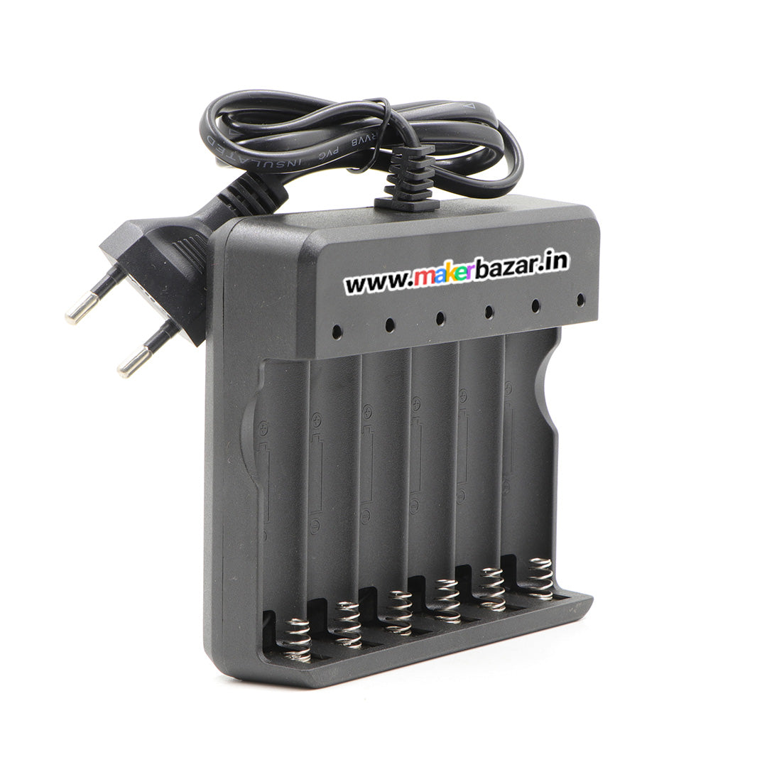 18650x6 Li-Ion Battery Charger Adapter (Hard Pin Spring)