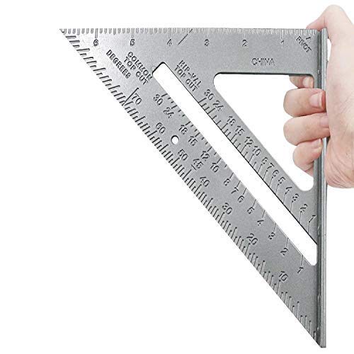 Generic: Double Side Scale Triangle Measurement Hand Tool - Metal