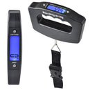 Black Digital Portable Luggage Scale with LCD Backlight - 50 kg