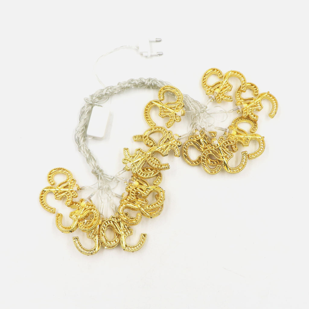 OM Shape 14 LED Golden String Lights