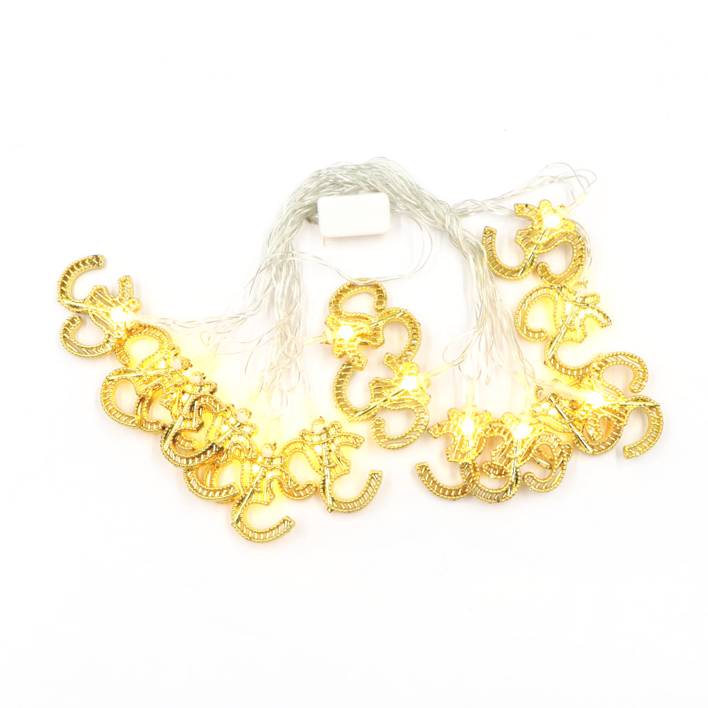 OM Shape 14 LED Golden String Lights