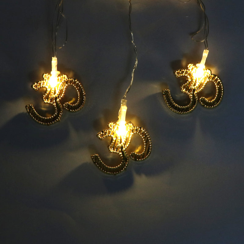 OM Shape 14 LED Golden String Lights